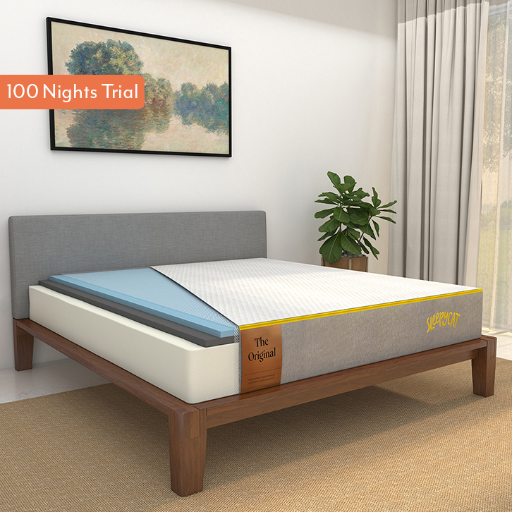 Original 3-Layered Medium Firm Memory Foam Mattress with Bamboo Cover - Double Size