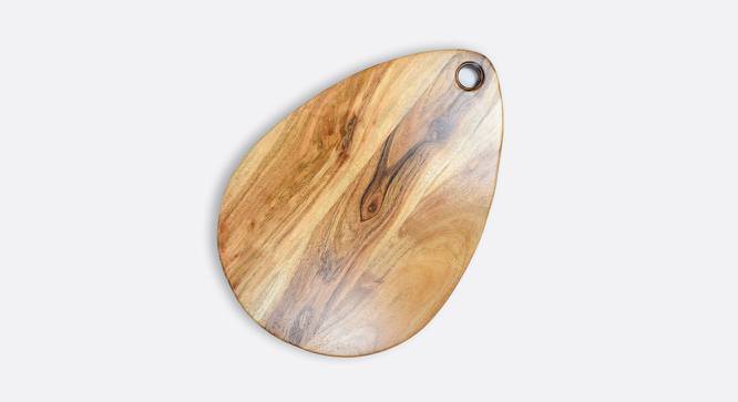 Droplet Chopping Board/Cheese Platter (Brown) by Urban Ladder - Design 1 Side View - 751046
