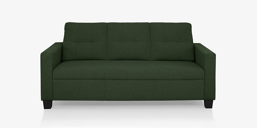 Ease 3 Seater Fabric Sofa in Sap green Colour by Urban Ladder - - 