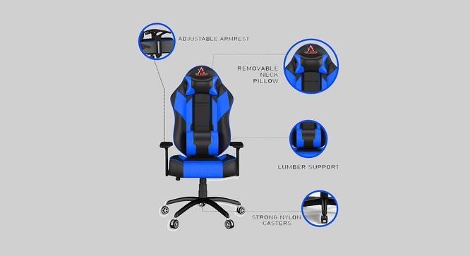 Ranger Series Gaming Chair (White & Black) (Blue) by Urban Ladder - Design 1 Side View - 751266