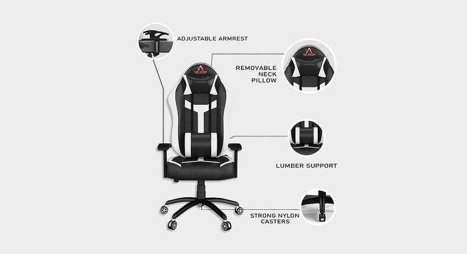 Ranger Series Gaming Chair (White & Black) (White) by Urban Ladder - Design 1 Side View - 751268