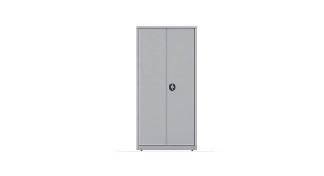Pete Smalloffice Metal Openable Storage In Silver Grey Colour (Silver Grey Finish) by Urban Ladder - Front View Design 1 - 751432
