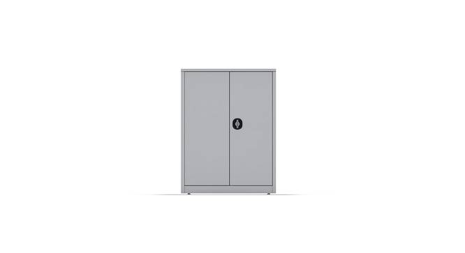 Drake Smalloffice Metal Openable Storage In Silver Grey Colour (Silver Grey Finish) by Urban Ladder - Front View Design 1 - 751433