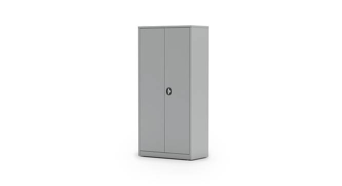 Pete Smalloffice Metal Openable Storage In Silver Grey Colour (Silver Grey Finish) by Urban Ladder - Design 1 Side View - 751441