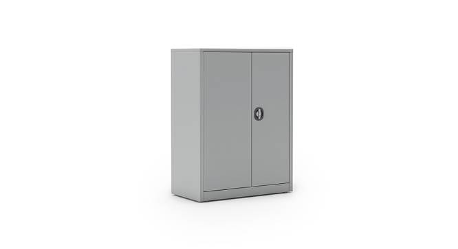 Drake Smalloffice Metal Openable Storage In Silver Grey Colour (Silver Grey Finish) by Urban Ladder - Design 1 Side View - 751442