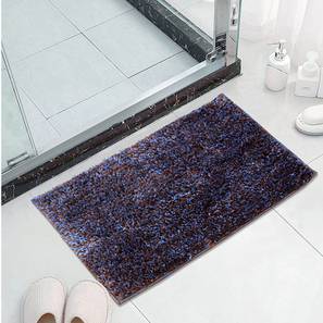 luxe home international Blue Pearl Solid Micro Fiber Bath Mat - Set of 1-picture-18