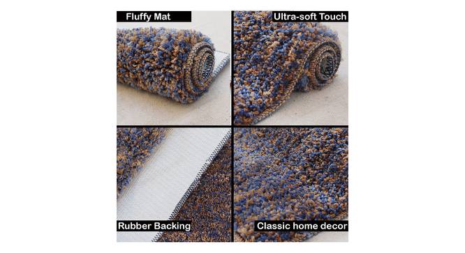 Bathmat 1600 GSM Microfiber Anti Skid Slip Water Absorbent Machine Washable and Quick Dry Moscow Mats for  Bathroom, Kitchen,  Entrance-blue (Blue) by Urban Ladder - Design 1 Side View - 751622