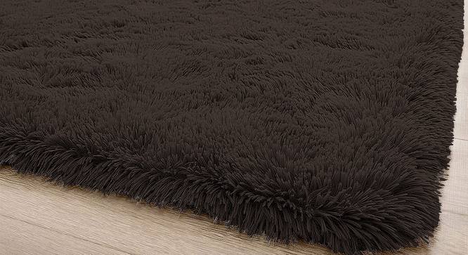 Bath Mat Rabbit Fur 1000 GSM Bathroom Door Mats Anti Skid Water   Absorbent Easy Machine Washable Marino Rug for Entrance-chocolate (Chocolate) by Urban Ladder - Front View Design 1 - 751623