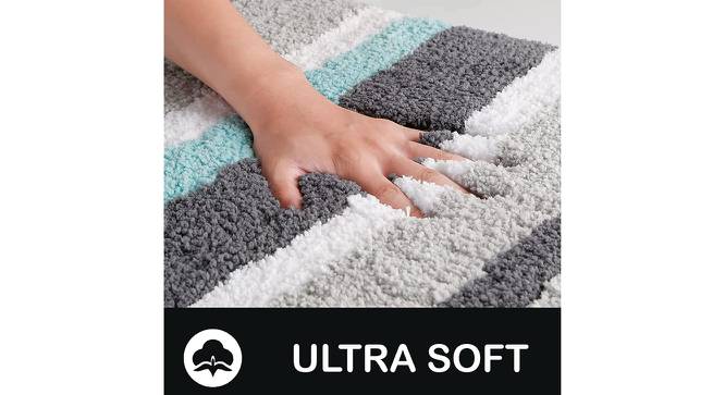 Bathmat 2500 GSM Microfiber Anti Skid Slip Water Absorbent Machine Washable   and Quick Dry Italia Mats for Bathroom, Kitchen, Entrance-aqua (Aqua) by Urban Ladder - Design 1 Side View - 751628