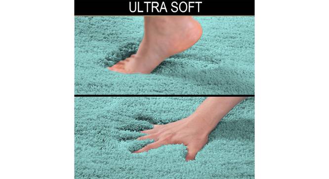 Bathmat 2500 GSM Microfiber Anti Skid Slip Water Absorbent   Machine Washable and Quick Dry Vages Mats for Bathroom, Kitchen, Entrance-aqua (Aqua) by Urban Ladder - Design 1 Side View - 751636