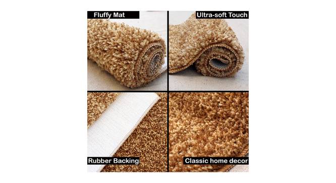 Bathmat 1600 GSM Microfiber Anti Skid Slip Water Absorbent Machine Washable and Quick Dry Moscow Mats   for Bathroom, Kitchen, Entrance-antique gold (Antique Gold) by Urban Ladder - Design 1 Side View - 751796