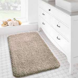 luxe home international Beige Solid Micro Fiber Bath Mat - Set of 1-picture-17
