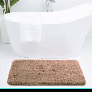Home Decor Design Rust Solid Micro Fiber Bath Mat - Set of 1