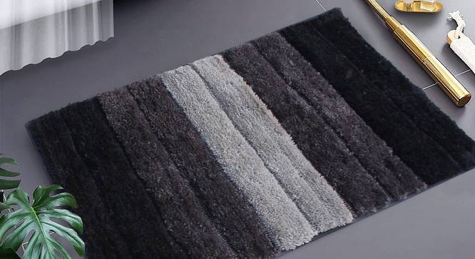 Bathmat 2500 GSM Microfiber Anti Skid Slip Water Absorbent   Machine Washable and Quick Dry Luxury Mats for Bathroom, Kitchen, Entrance-anthra (Anthra) by Urban Ladder - Front View Design 1 - 751967