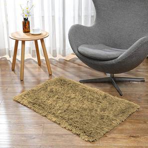 luxe home international Antique Gold Solid Polyester Bath Mat - Set of 1-picture-11