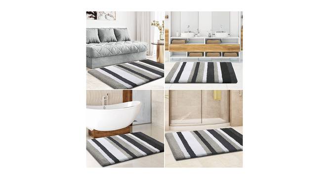Bathmat 2500 GSM Microfiber Anti Skid   Slip Water Absorbent Machine Washable and Quick Dry Italia Mats for Bathroom, Kitchen, Entrance-grey (Grey) by Urban Ladder - Front View Design 1 - 752164