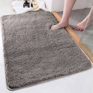 luxe home international Taupe Solid Micro Fiber Bath Mat - Set of 1-picture-20
