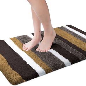 luxe home international Antique Gold Solid Micro Fiber Bath Mat - Set of 1-picture-30