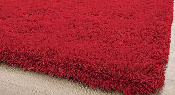 Bath Mat Rabbit Fur 1000 GSM Bathroom Door Mats Anti Skid Water Absorbent Easy Machine Washable Marino   Rug for Entrance-maroon (Maroon) by Urban Ladder - Front View Design 1 - 752450