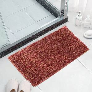 Red Solid Micro Fiber Bath Mat - Set of 1