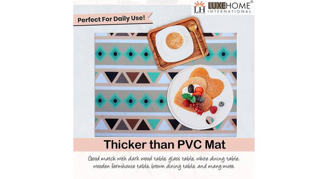 Magic Mat Placemat ( Stripe , 30x45 , 4 Placemat + 1 Runner ) (Blue) by Urban Ladder - Design 1 Side View - 752617