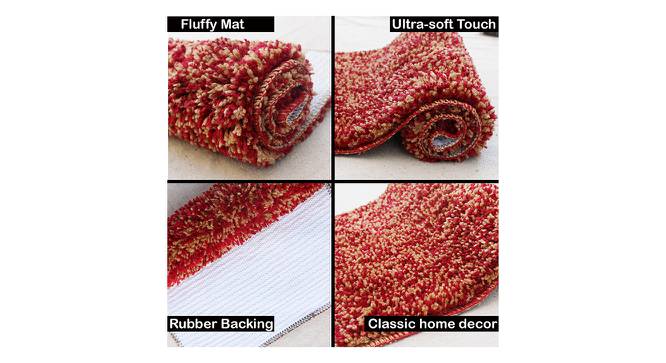 Bathmat 1600  GSM Microfiber Anti Skid Slip Water Absorbent   Machine Washable and Quick Dry Moscow Mats for Bathroom, Kitchen, Entrance-red (Red) by Urban Ladder - Design 1 Side View - 752619