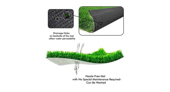 Artificial Grass ( Size - 4x3 Ft, Color - Green, Pack of 1 ) (Green, 4 x 3 Feet Carpet Size) by Urban Ladder - Front View Design 1 - 752865