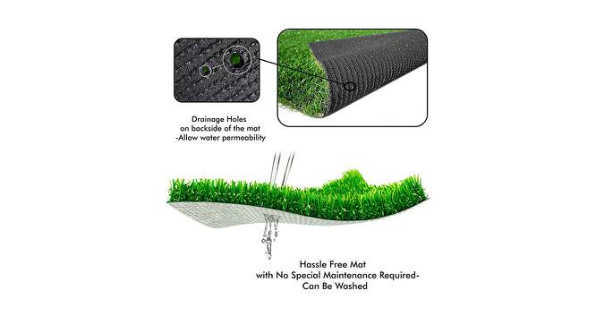 Artificial Grass ( Size - 4x10 Ft, Color - Green, Pack of 1 ) (Green, 4 x 10 Feet Carpet Size) by Urban Ladder - Front View Design 1 - 752867
