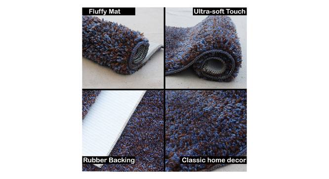 Bathmat 1600 GSM Microfiber Anti Skid Slip Water Absorbent Machine Washable and Quick Dry Moscow Mats for  Bathroom, Kitchen, Entrance (Blue Pearl) by Urban Ladder - Design 1 Side View - 752993