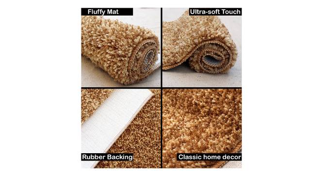 Bathmat 1600 GSM Microfiber Anti Skid Slip Water Absorbent Machine Washable and Quick Dry Moscow Mats for Bathroom, Kitchen,  Entrance (Antique Gold) by Urban Ladder - Design 1 Side View - 753139