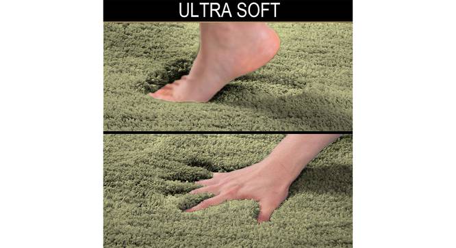 Floor Runner 2500 GSM Microfiber Anti Skid Slip Water Absorbent Machine Washable and Quick Dry Vages  Mats for Bathroom, Kitchen, Entrance (Green) by Urban Ladder - Design 1 Side View - 753280