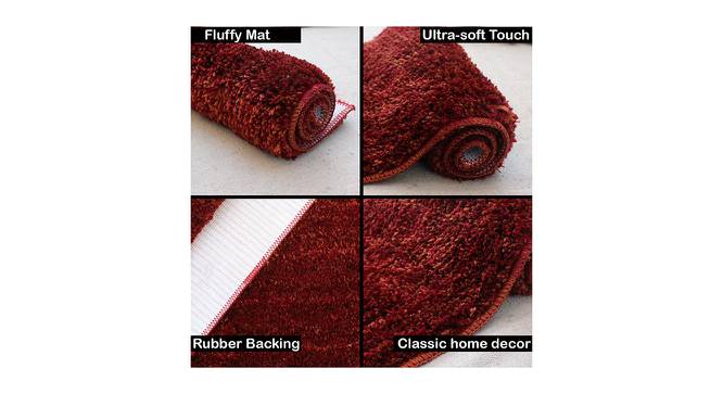 Bathmat 1600 GSM Microfiber Anti  Skid Slip Water Absorbent Machine Washable and Quick Dry Moscow Mats for Bathroom, Kitchen, Entrance (Maroon) by Urban Ladder - Design 1 Side View - 753288