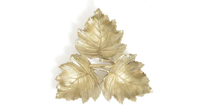 Maple Leaf Gold Nut Bowl (Gold) by Urban Ladder - Front View Design 1 - 754385