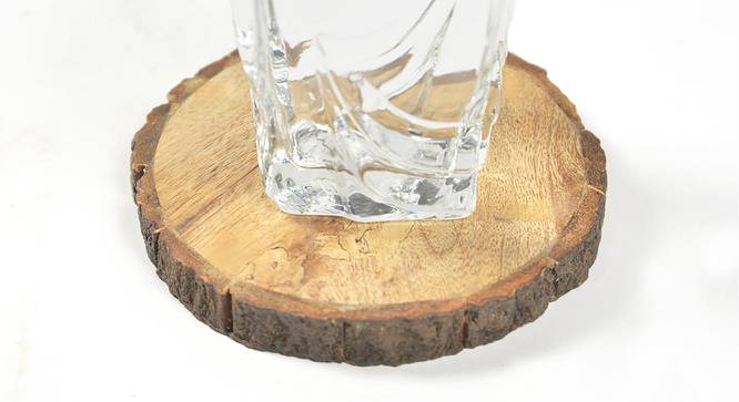 Natural Wooden Log Coasters -Set of 4 (Brown) by Urban Ladder - Front View Design 1 - 754392