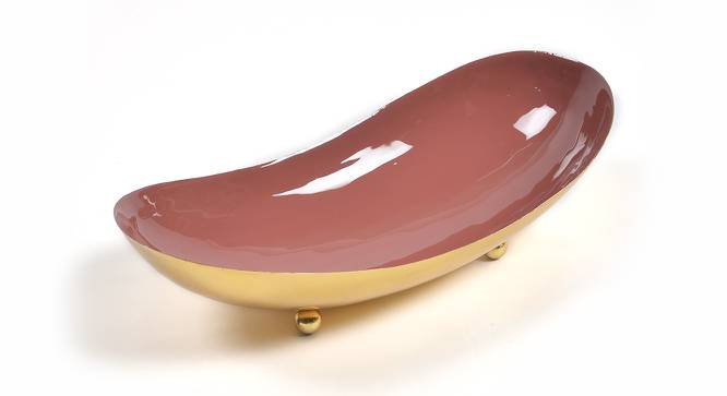 Enamelled Iron Umber Long Bowl (Multicoloured) by Urban Ladder - Design 1 Side View - 754406