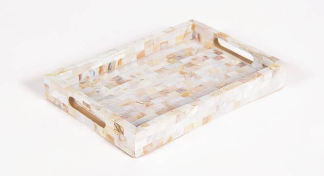 Mother-of-Pearl serving Tray (White) by Urban Ladder - Front View Design 1 - 754459