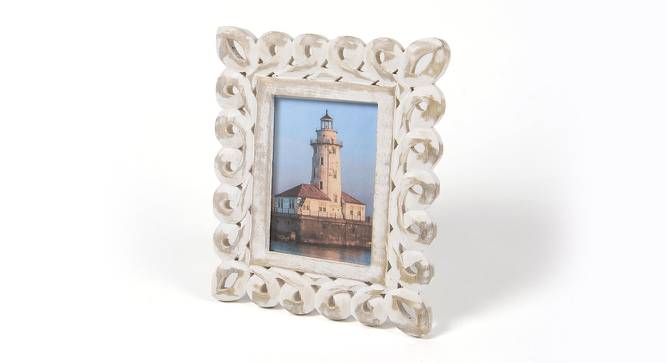 Looped Mango Wood Photo frame in Grey (White) by Urban Ladder - Front View Design 1 - 754478