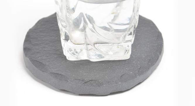 Hand Cut Slate Coasters -set of 4 (Black) by Urban Ladder - Design 1 Side View - 754481