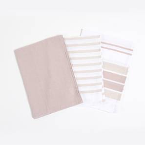 Home Decor In Aurangabad Design Beige GSM Cotton Towel - Set of