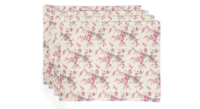 Fuchsia Floral Printed Placemat (Pink) by Urban Ladder - Front View Design 1 - 754620