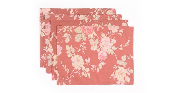 Peach Chintz Placemats (Red) by Urban Ladder - Front View Design 1 - 754621