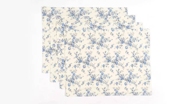 Periwinkle Printed Placemats (White) by Urban Ladder - Front View Design 1 - 754625