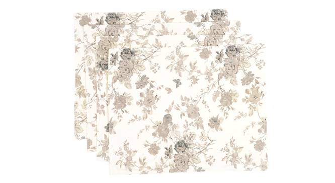 Brown Chintz Printed Placemats (White) by Urban Ladder - Front View Design 1 - 754626