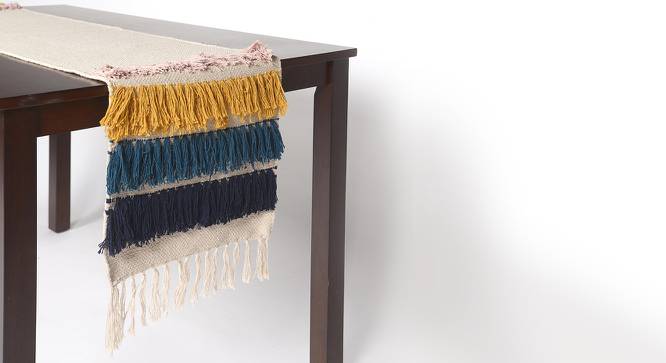 Layered Tassled Table Runner (Multicoloured) by Urban Ladder - Front View Design 1 - 754640