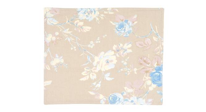 Blue Chintz Printed Placemats (Beige) by Urban Ladder - Design 1 Side View - 754649