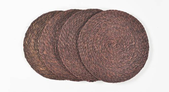 Hand Braided Sabai Grass Placemats -set of 4 (Brown) by Urban Ladder - Design 1 Side View - 754653