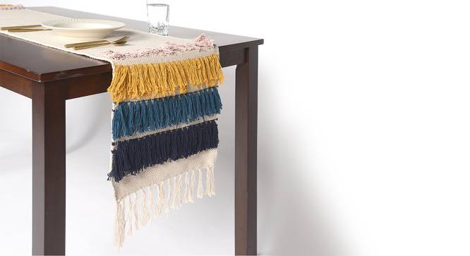 Layered Tassled Table Runner (Multicoloured) by Urban Ladder - Design 1 Side View - 754670