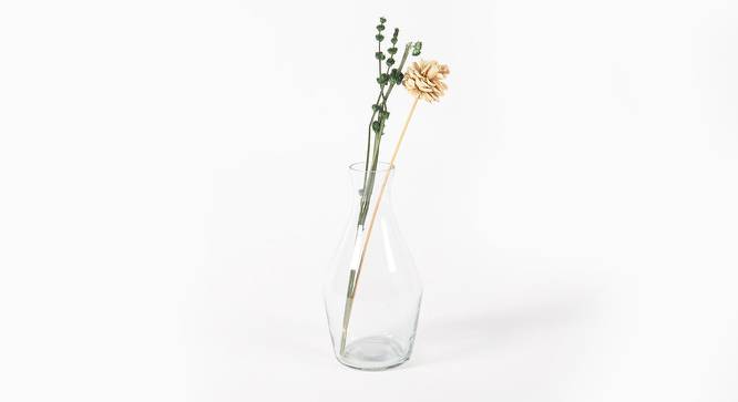 Minimal Clear Handmade Glass Vase (Clear) by Urban Ladder - Front View Design 1 - 754709