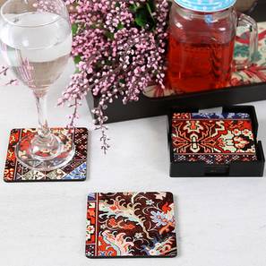 Trays Platters Design Oriental Wooden Coasters Set of 6
