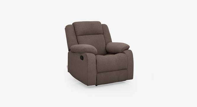 Avalon Fabric Recliner In Brown (Brown, One Seater) by Urban Ladder - Front View Design 1 - 755792